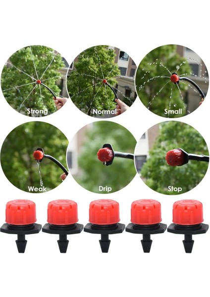 KSL01-KIT189-200 Stili Pcs Ayarlanabilir Sulama Buğulanma Damlatıcı Yağmurlama Başlığı Mikro Akış Damlama Başlığı Bahçe Sulama Aracı Çim Sera (Yurt Dışından) fırsatları
