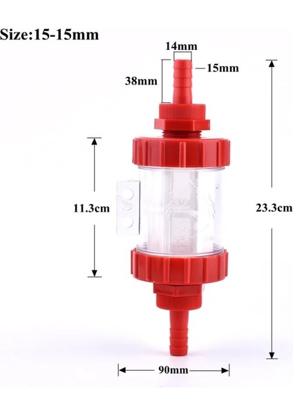 Bir Dış Çap 15MM Stili 1 Bilgisayar 1 Adet Hortum Filtresi Bahçe Sulama Yumuşak Boru Filtresi Sulama Sistemi Filtresi Akvaryum Balık Tankı Su Pompası Süzgeç Net (Yurt Dışından)