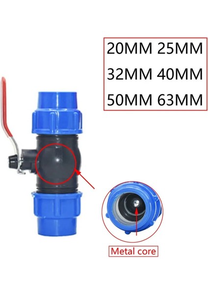 Metal Çekirdek Stili 20 mm mm Pvc Pe Tüp Musluk Suyu Bölücü Plastik Hızlı Vana Bağlayıcı Bahçe Çiftliği Sulama Su Boru Ek Parçaları (Yurt Dışından)