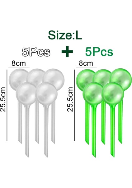 10 Adet Karışık Renkli L Tarzı Otomatik Bitki Kendinden Sulamalı Ampul Topları Ev Bahçe Can Houseplant Cihazı Damla Sulama Sistemi Çiçek Su Besleyici (Yurt Dışından)