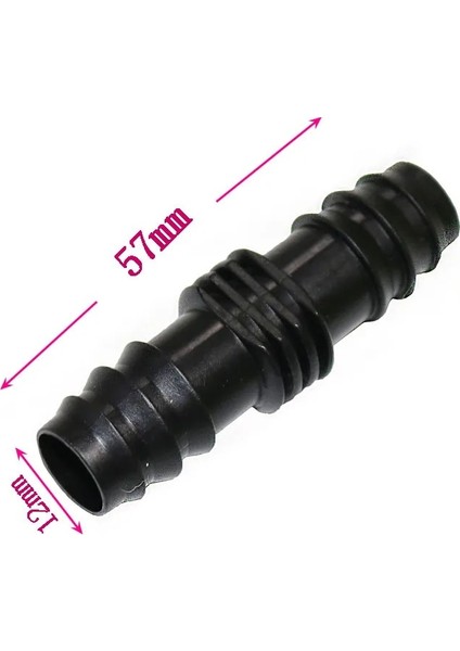 12 mm Düz Damlama Hortumu Bağlantısı Hızlı Bağlantı Aracı Düz ​​sebze Bahçesi Sulama Sistemi Onarım Aracı (Yurt Dışından)