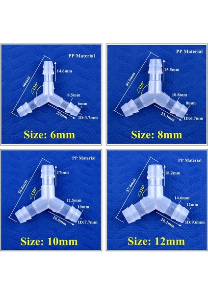 6mm Tarzı 20 Parça 5~~12MM Gıda Sınıfı Plastik ∠120° Y-Tipi Tee Konnektör Akvaryum Tankı Hava Pompası Sıvı Gaz Yönlendirici Su Pagoda Hortum Bağlantısı (Yurt Dışından) fiyatları