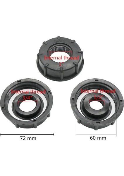 1 Inç Tarzı 60MM Kaba Dişli Dişi Erkek Dişi Arayüz Ibc Tank Konnektörü Ibc Tank Dren Konnektör Bağlantı Parçaları (Yurt Dışından)