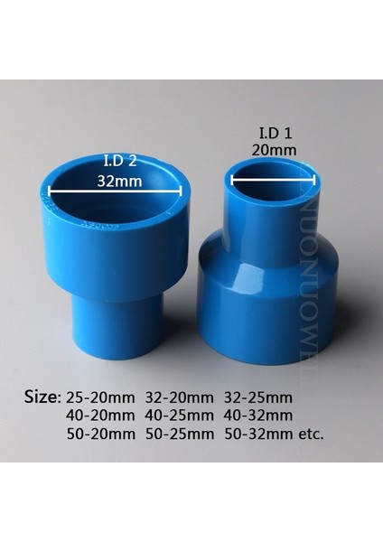 Mavi Stil 32 Ila 25 mm Pvc Düz Azaltıcı Konnektör Su Temini Borusu Ortak Bahçe Sulama Boru Ek Parçaları Redüktör Adaptörü (Yurt Dışından) modelleri