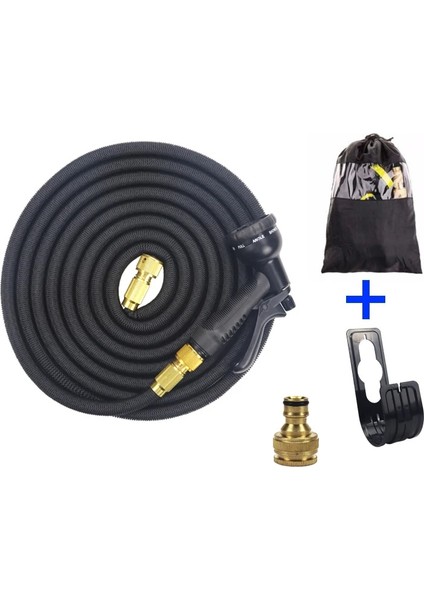 Siyah-Paket-02 Tarzı 17FT 17FT-125FT Bahçe Hortumu Genişletilebilir Sihirli Esnek Su Hortumu Ab Hortum Plastik Hortumlar Sulama Için Püskürtme Tabancalı Boru (Yurt Dışından)