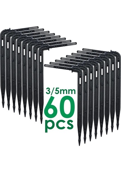 SIYAH-60PCS Tarzı Damla Sulama 2lll Sabit Akış Damlatıcı 4 Yollu Çapraz Bağlayıcı Tarım Damla Su Sulama Damla Ok Parçaları 20 Takım (Yurt Dışından)
