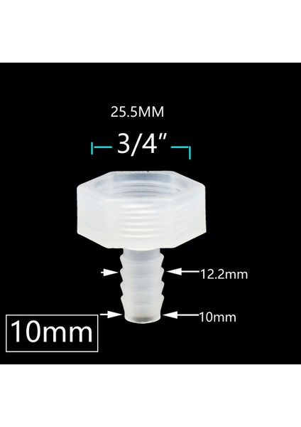 16MM Tarzı mm Kadın Hortum Dikenli Konnektör Su Borusu Bağlayıcı Pe Plastik Tüp Adaptörü 1 Adet (Yurt Dışından)