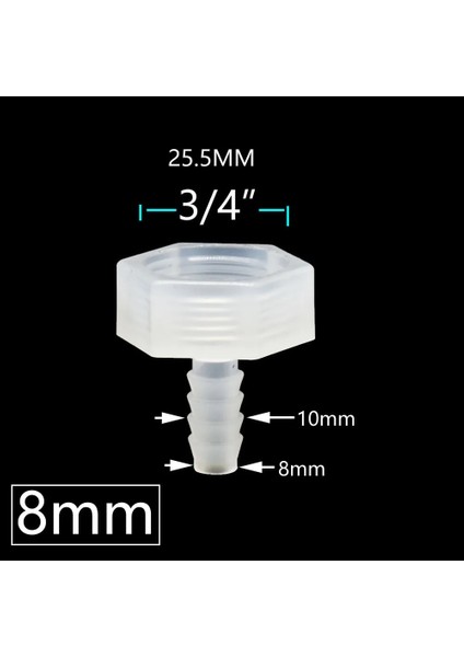 16MM Tarzı mm Kadın Hortum Dikenli Konnektör Su Borusu Bağlayıcı Pe Plastik Tüp Adaptörü 1 Adet (Yurt Dışından)