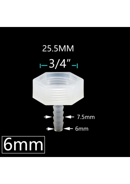 16MM Tarzı mm Kadın Hortum Dikenli Konnektör Su Borusu Bağlayıcı Pe Plastik Tüp Adaptörü 1 Adet (Yurt Dışından)