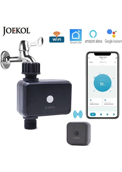 2 Yol Stili Bahçe Wıfı Akıllı Sulama Zamanlayıcısı IP55 Otomatik Damla Sulama Su Zamanlayıcı Sulama Kontrol Vanası Google Yardımcısı Alexa (Yurt Dışından) modelleri