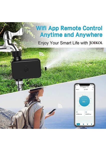 2 Yol Stili Bahçe Wıfı Akıllı Sulama Zamanlayıcısı IP55 Otomatik Damla Sulama Su Zamanlayıcı Sulama Kontrol Vanası Google Yardımcısı Alexa (Yurt Dışından) fırsatları