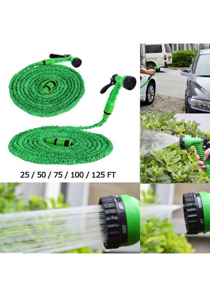 Yeşil Stil 200FT 25FT-250FT Esnek Bahçe Hortumu Genişletilebilir Bahçe Su Hortumu Araba Yıkama Için Sprey Bahçe Sulama Püskürtme Tabancası Sulama Araba Seti (Yurt Dışından) fiyatları
