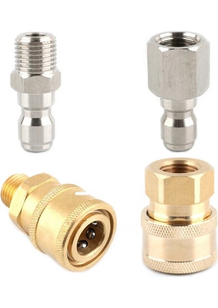 B-M18-GM Stili Pirinç Yüksek Basınçlı Hızlı Bağlantı Su Tabancası Adaptörü Araba Yıkama Bağlantıları Bahçe Sulama Konektörü (Yurt Dışından) modelleri