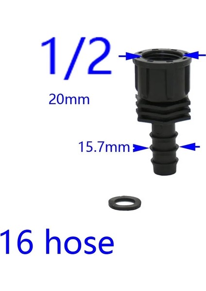 3ı4 - 20 Stili DN15 DN20 Hortum Bağlantısı - Dişi Konnektör Dikenli Plastik Hortum Bağlantısı Mikro Sulama Adaptörü (Yurt Dışından) fiyatları