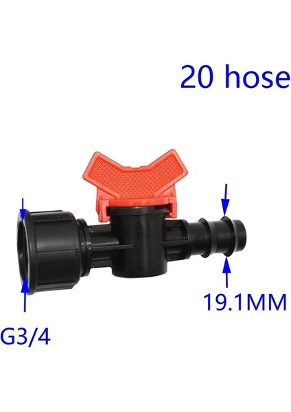 3ı4 Ila 20 Stili Dişi Hortum Bahçe Musluğu Sulama Suyu Vanası Mini Vana Su Tutucu Konnektör Adaptörü 1 Adet (Yurt Dışından)