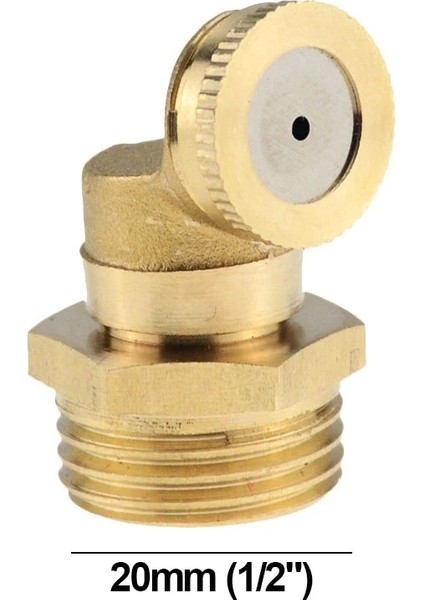 1 Çıkış Tarzı Pirinç Tarım Sis Püskürtme Memesi 180 Derece Dış Dişli Bahçe Su Yağmurlama Sulama Püskürtme Memesi (Yurt Dışından)