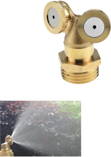 1 Çıkış Tarzı Pirinç Tarım Sis Püskürtme Memesi 180 Derece Dış Dişli Bahçe Su Yağmurlama Sulama Püskürtme Memesi (Yurt Dışından) fırsatları