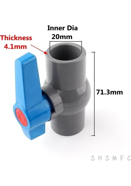 Iç Çap 20MM Tarzı 3 Parça Id mm Pvc Boru Küresel Vanalar Su Sulama Sistemi Drenaj Borusu Hızlı Vana Su Borusu Bağlantı Parçaları (Yurt Dışından)