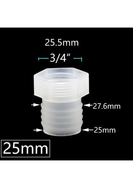 25 mm Tarzı mm Kadın Hortum Dikenli Konnektör Su Borusu Bağlayıcı Pe Plastik Tüp Adaptörü 1 Adet (Yurt Dışından)