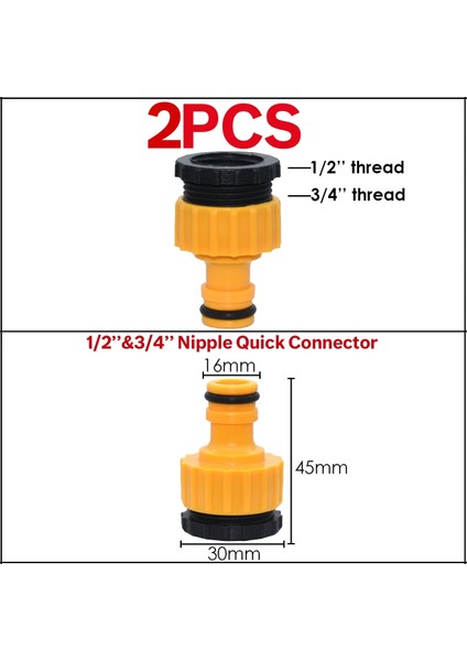 KSL01-044-2PCS Tarzı Bahçe Sprinkler Hortum Bağlantısı Y Splitter 2 Yollu Vana Adaptörü Hızlı Bağlantı '' Hızlı Bağlantı Parçaları (Yurt Dışından)