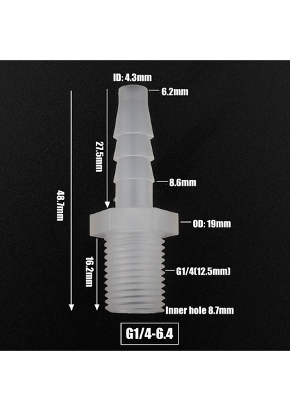 G1I4-6.4 Stili 20 Adet 200 ~ 5 Adet G Gınch Konu 2.8 ~ 12MM Gıda Sınıfı Pp Konnektörler Akvaryum Balık Tankı Hava Pompası Havalandırıcı Hortum Bağlantı Parçaları (Yurt Dışından)