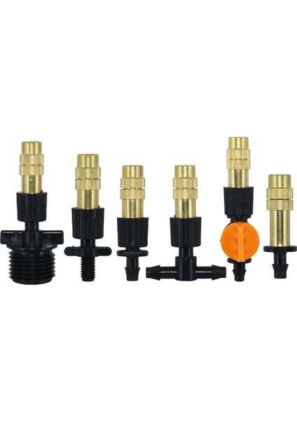E-10PCS Tarzı Kesla Tipleri Mikro Damla Sulama Buğulanma Pirinç Nozul Bahçe Sprey Soğutma Sprinkler W Konnektör Sulama Tesisleri (Yurt Dışından) fırsatları