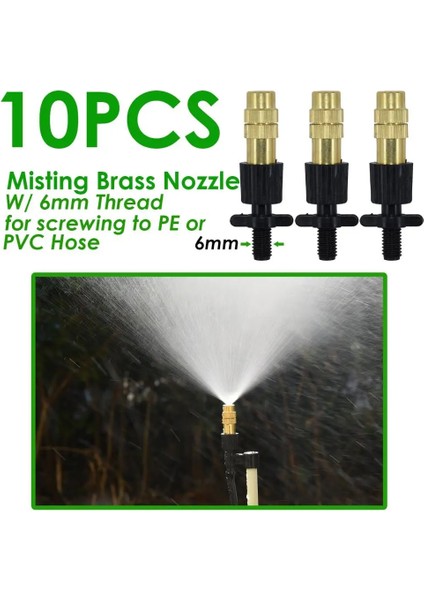 E-10PCS Tarzı Kesla Tipleri Mikro Damla Sulama Buğulanma Pirinç Nozul Bahçe Sprey Soğutma Sprinkler W Konnektör Sulama Tesisleri (Yurt Dışından) indirimleri