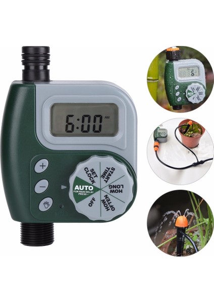 Yeşil Stil Bahçe Otomatik Sulama Zamanlayıcısı Elektronik Sulama Kontrol Cihazı Çim Yağmurlama Sulama Aracı Için Bahçe Sulama Kontrol Sistemi (Yurt Dışından) fiyatları