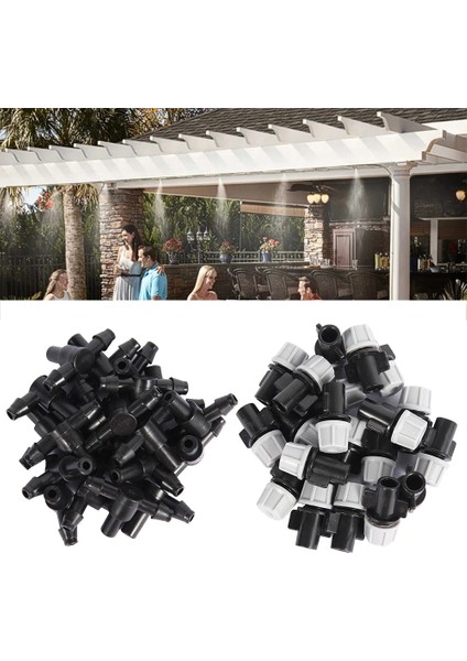 20 Milyon Stili 1 Kit Sis Sulama Sulama Sistemi 20 M Pvc Hortum Taşınabilir Buğulanma Soğutma Otomatik Su Memesi Püskürtme Kafası Tee Bağlayıcı (Yurt Dışından) fırsatları