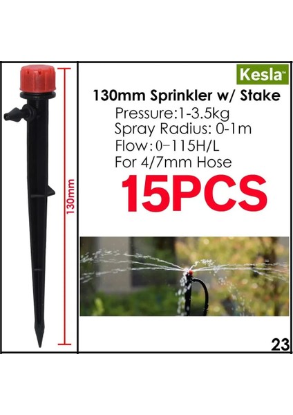 KSL01-082-15PCS Tarzı Kesla Tipleri Mikro Damla Sulama Buğulanma Pirinç Nozul Bahçe Sprey Soğutma Sprinkler W Konnektör Sulama Tesisleri (Yurt Dışından)