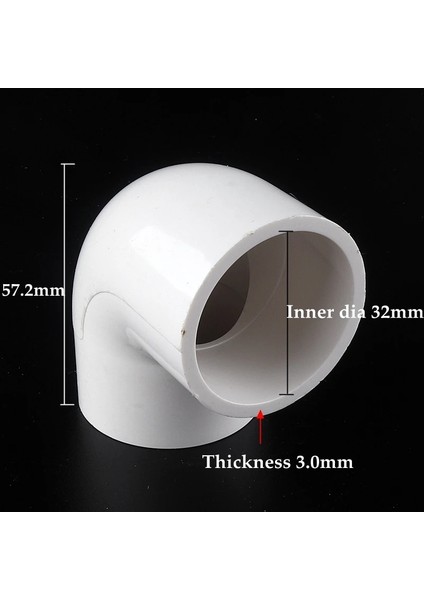 32 mm Iç Çap Stili 20 Adet 20 Adet~5 Adet Iç Çap 20~50MM Pvc Boru 90° Eşit Dirsek Konnektör Plastik Su Temini Bağlantı Parçaları Sulama Sistemi Parçaları (Yurt Dışından)