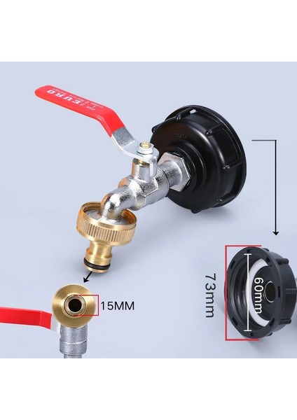 No.6 Tarzı Dayanıklı Ibc Tank Musluk Adaptörü S60*6 - '' '' Kaba Dişli Konnektör Değiştirme Valfi Bağlantısı (Yurt Dışından)