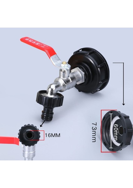 No.6 Tarzı Dayanıklı Ibc Tank Musluk Adaptörü S60*6 - '' '' Kaba Dişli Konnektör Değiştirme Valfi Bağlantısı (Yurt Dışından)