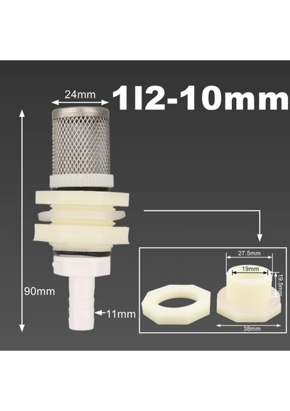 1L2-10MM Stili 1 Adet mm Su Tankı Konektörü Filtreli Akvaryum Balıkları Tankı Adaptörü Bahçe Sulama Suyu Filtresi (Yurt Dışından)