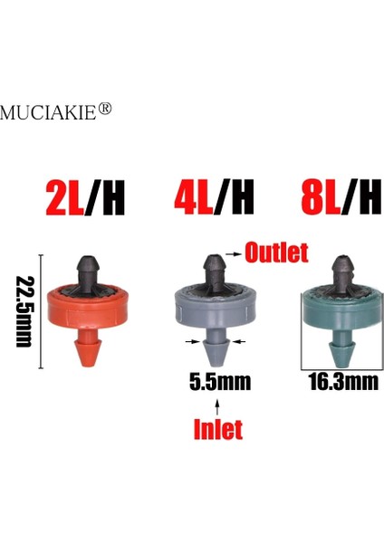 AX50PCS Stili Pcs 2l 4l 8lh Basınç Dengeleme Verici Bahçe Damlama Dengeleme Regülatörü Sulama Sabit Akış ' Hortum Damlatıcılar (Yurt Dışından)