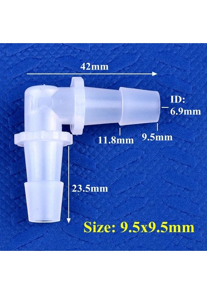 9,5x9,5 mm Stili 50 Parça 5~.6~ Pp Eşit Çaplı Dirsek Konnektörleri Tıbbi Hortum Eklemleri Akvaryum Balık Tankı Pagoda Ortak Hava Pompası Havalandırıcı Parçaları (Yurt Dışından)
