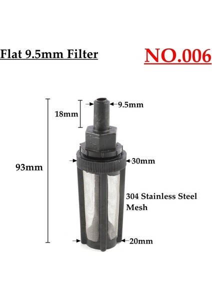 N.006 Stili ~14MM Yüksek Basınçlı Temiz Makine Emici Emme Su Filtresi Sulama Pompası Koruma Süzgeç Örgü Hortum Filtresi (Yurt Dışından)