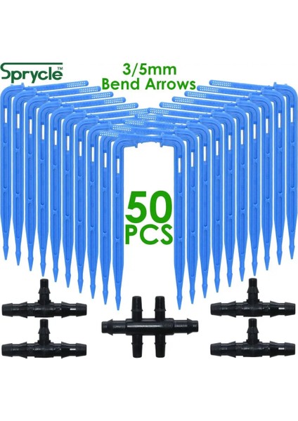 SPL11-117-50PCS Tarzı Sprycle 50X Viraj Ok Damlatıcı Mikro Damla Sulama Kiti Yayıcılar Hortum Bahçe Sulama Tasarruflu Damlalık Konnektörü Sera (Yurt Dışından) indirimleri