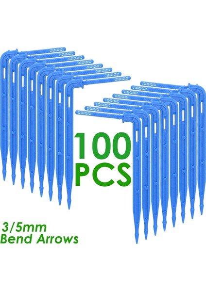 SPL11-038-100PCS Stili 3 Ben 5mm Sprycle M Pvc Hortum Mikro Damla Sulama Sistemi W Puncher '' Bahçe Boru Borusu Ok Damlatıcı Bitkiler Sera (Yurt Dışından)