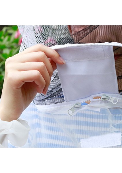 Gösterildiği Gibi Mesh Arıcılık Kıyafeti Arıcılar Için Ayrılabilir Başlıklı Beyaz #w0 (Yurt Dışından)