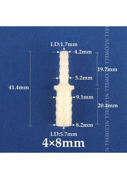 4-8mm Tarzı 100 Adet 200~LASTIK Düz Konnektör Akvaryum Tankı Hava Pompası Havalandırıcı Bahçe Sulama Ek Parçaları Hortum Azaltma Kaplin (Yurt Dışından)