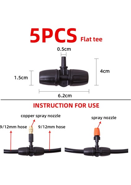 26301PJ20 Stili Hortum Bahçe Sulama Tüp Bağlayıcı Pe Boru Bağlayıcı Bölücü Tee Ortak Tarımsal Sulama Damla Sprey Sulama (Yurt Dışından)