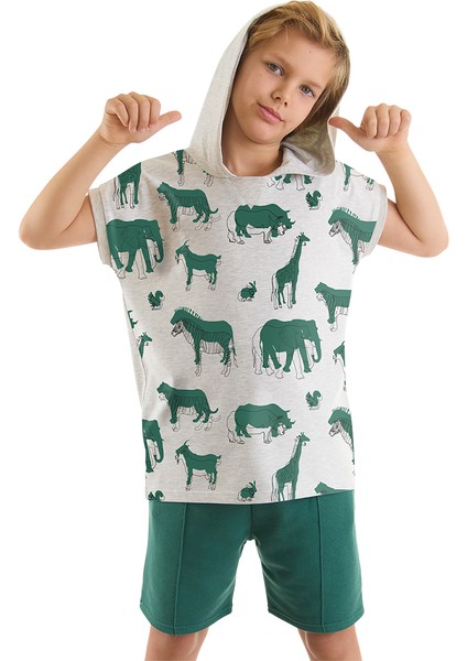 Animals Erkek Çocuk T-shirt Şort Takım
