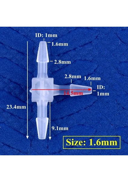 1,6 mm Stili 5 Parça 5~.6~ Plastik Te Konnektörler Akvaryum Balık Tankı Adaptörü Hava Pompası Hortumu Pagoda Eklemleri Sulama Sistemi Boru Eklemi (Yurt Dışından)