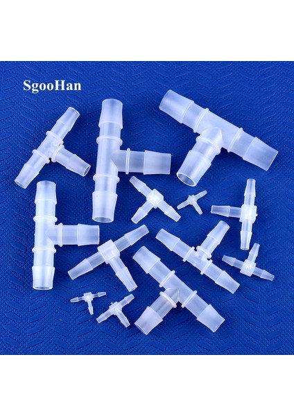 1,6 mm Stili 5 Parça 5~.6~ Plastik Te Konnektörler Akvaryum Balık Tankı Adaptörü Hava Pompası Hortumu Pagoda Eklemleri Sulama Sistemi Boru Eklemi (Yurt Dışından)