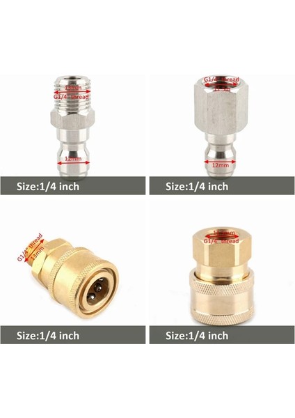 B-M22-MM Stili Pirinç Yüksek Basınçlı Hızlı Bağlantı Su Tabancası Adaptörü Araba Yıkama Bağlantıları Bahçe Sulama Konektörü (Yurt Dışından) fırsatları