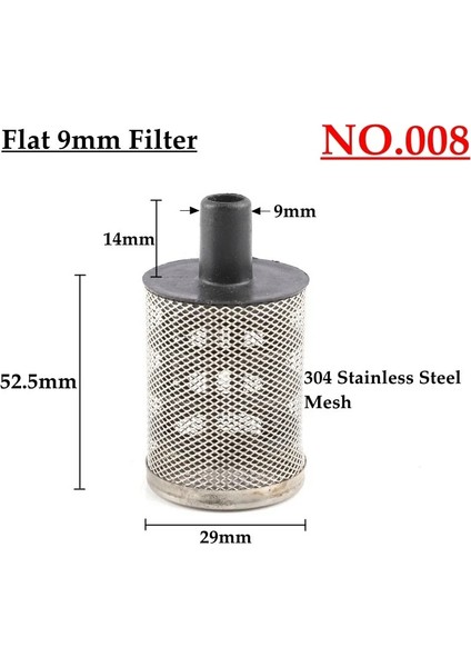 N.008 Stili ~14MM Yüksek Basınçlı Temiz Makine Emici Emme Su Filtresi Sulama Pompası Koruma Süzgeç Örgü Hortum Filtresi (Yurt Dışından)