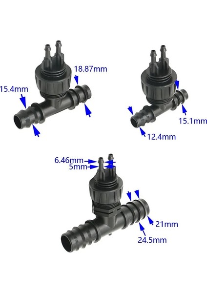 1ı4 Stiline 20 Hortum Hortum Düşürücüye Damla Sulama Tee Su Ayırıcı, Damlatıcıyı Bağlamak Için 2 Yollu (Yurt Dışından)
