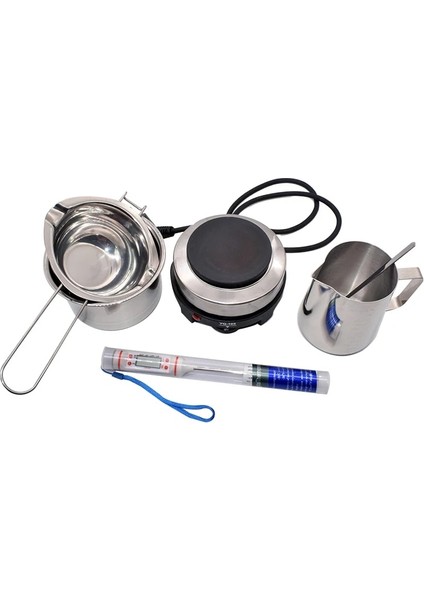 1 Adet Termometre Stili 1 Takım Mini Elektrikli Isıtıcı Soba Balmumu Eritme Potası ile Mum Yapımı Balmumu Eritici Balmumu Isıtıcı Balmumu Erime Dıy Mum (Yurt Dışından)