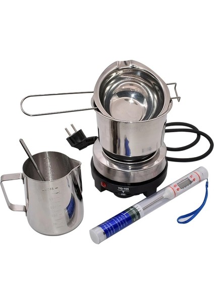 1 Adet Termometre Stili 1 Takım Mini Elektrikli Isıtıcı Soba Balmumu Eritme Potası ile Mum Yapımı Balmumu Eritici Balmumu Isıtıcı Balmumu Erime Dıy Mum (Yurt Dışından)